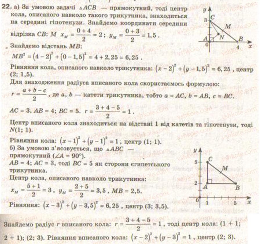 Завдання № 22 - Завдання 4 - ГДЗ Геометрія 9 клас Г.В. Апостолова 2009
