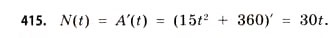 Завдання № 415 - § 12. Похідна як швидкість - ГДЗ Математика 11 клас Г.П. Бевз, В.Г. Бевз 2011 - Рівень стандарту