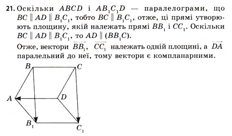 Завдання № 21 - § 5. Алгебра векторів - ГДЗ Геометрія 11 клас Г.В. Апостолова 2011 - Академічний, профільний рівні