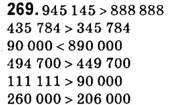 Завдання № 269 - Нумерація багатоцифрових чисел - ГДЗ Математика 4 клас М.В. Богданович, Г.П. Лишенко 2015