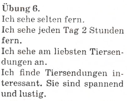 Завдання № 6 - Fernsehen - ГДЗ Німецька мова 4 клас Н.П. Басай 2006