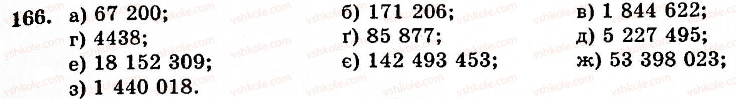 Завдання № 166 - § 1. Порівняння натуральних чисел. Додавання та віднімання - ГДЗ Математика 5 клас Г.М. Янченко, В.Р. Кравчук 2010