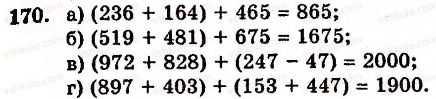 Завдання № 170 - § 1. Порівняння натуральних чисел. Додавання та віднімання - ГДЗ Математика 5 клас Г.М. Янченко, В.Р. Кравчук 2010