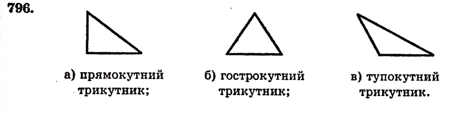 Завдання № 796 - § 17. Кути трикутника і чотирикутника - ГДЗ Математика 5 клас Г.П. Бевз, В.Г. Бевз 2005
