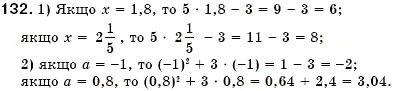 Завдання № 132 - § 4. Вирази зі змінними. Цілі раціональні вирази. Числове значення виразу (Уроки 10, 11) - ГДЗ Алгебра 7 клас О.С. Істер 2007