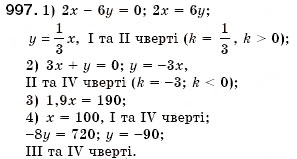 Завдання № 997 - § 26. Графік лінійного рівняння з двома змінними (Уроки 69, 70) - ГДЗ Алгебра 7 клас О.С. Істер 2007