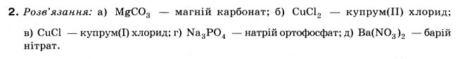Завдання № 2 - § 13. Солі - ГДЗ Хімія 8 клас Н.М. Буринська 2008