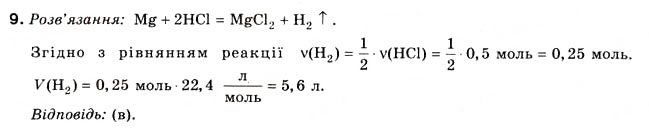 Завдання № 9 - § 9. Хімічні властивості кислот - ГДЗ Хімія 8 клас Н.М. Буринська 2008