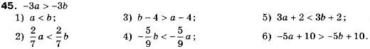 Завдання № 45 - 2. Основні властивості числових нерівностей - ГДЗ Алгебра 9 клас А.Г. Мерзляк, В.Б. Полонський, М.С. Якір 2009