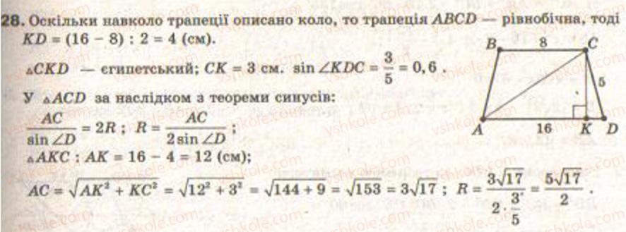 Завдання № 28 - Завдання 6 - ГДЗ Геометрія 9 клас Г.В. Апостолова 2009