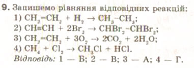 Завдання № 9 - § 22. Етилен і ацетилен - ГДЗ Хімія 9 клас Н.М. Буринська, Л.П. Величко 2009