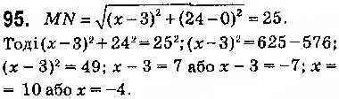 Завдання № 95 - § 3. Координати середини відрізка. Відстань між двома точками із заданими координатами - ГДЗ Геометрія 9 клас О.С. Істер 2017