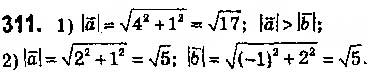 Завдання № 311 - § 7. Координати вектора - ГДЗ Геометрія 9 клас О.С. Істер 2017