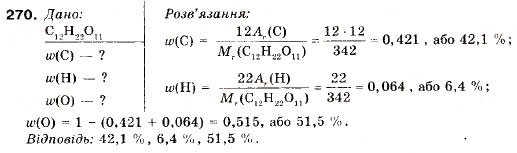Завдання № 270 - § 30. Сахароза - ГДЗ Хімія 9 клас П.П. Попель, Л.С. Крикля 2009