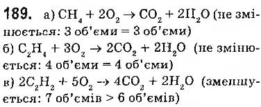Завдання № 189 - § 25. Співвідношення об’ємів газів у хімічних реакціях - ГДЗ Хімія 9 клас П.П. Попель, Л.С. Крикля 2017