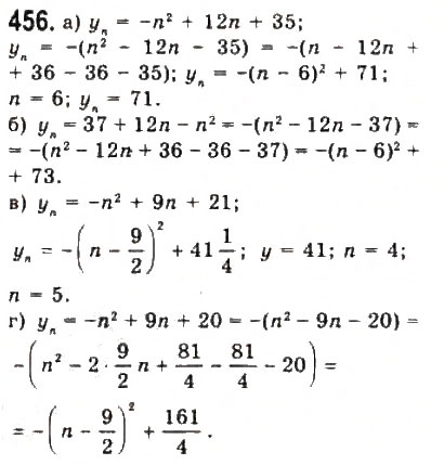 Завдання № 456 - § 10. Арифметична прогресія - ГДЗ Алгебра 9 клас Ю.І. Мальований, Г.М. Литвиненко, Г.М. Возняк 2009