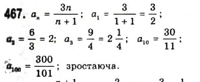 Завдання № 467 - § 10. Арифметична прогресія - ГДЗ Алгебра 9 клас Ю.І. Мальований, Г.М. Литвиненко, Г.М. Возняк 2009