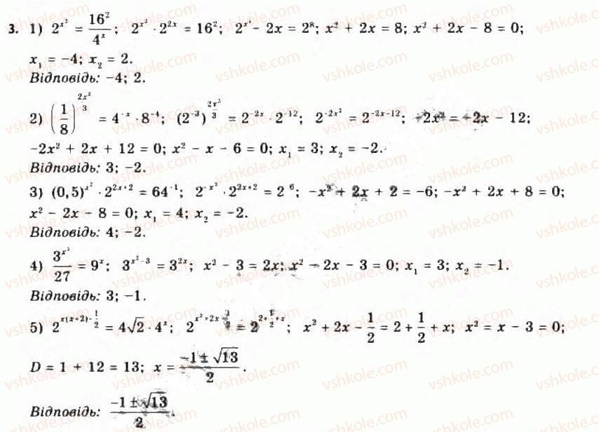 Завдання № 3 - 14.1. Найпростіші показникові рівняння - ГДЗ Алгебра 11 клас Є.П. Нелін, О.Є. Долгова 2011 - Академічний рівень, профільний рівні