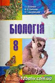 Підручник Біологія 8 клас Т.І. Базанова, Ю.В. Павіченко, О.Г. Шатровський 2008 