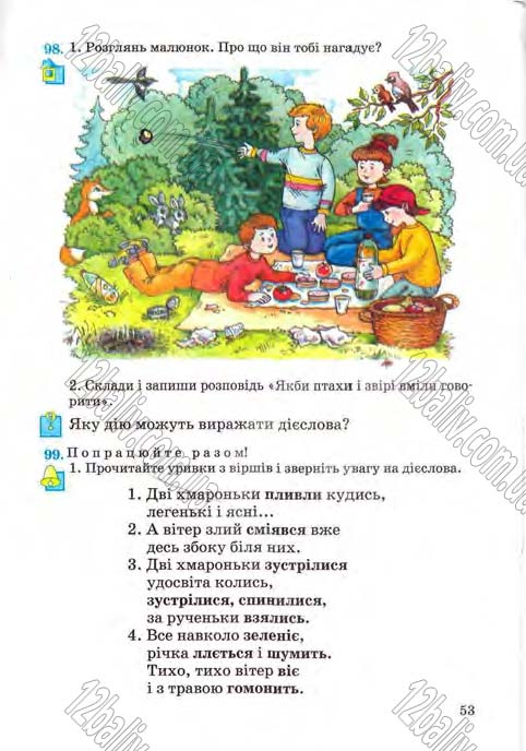 Сторінка 53 - Підручник Українська мова 4 клас М.С. Вашуленко, С.Г. Дубовик, О.І. Мельничайко 2004 - Частина 2