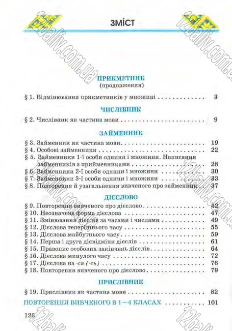 Сторінка 126 - Підручник Українська мова 4 клас М.С. Вашуленко, С.Г. Дубовик, О.І. Мельничайко 2004 - Частина 2