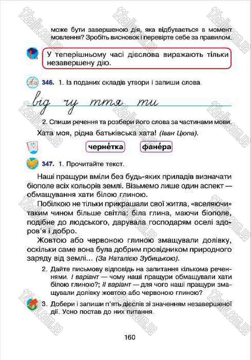 Сторінка 160 - Підручник Українська мова 4 клас Л.О. Варзацька, Г.Є. Зроль, Л.М. Шильцова 2015