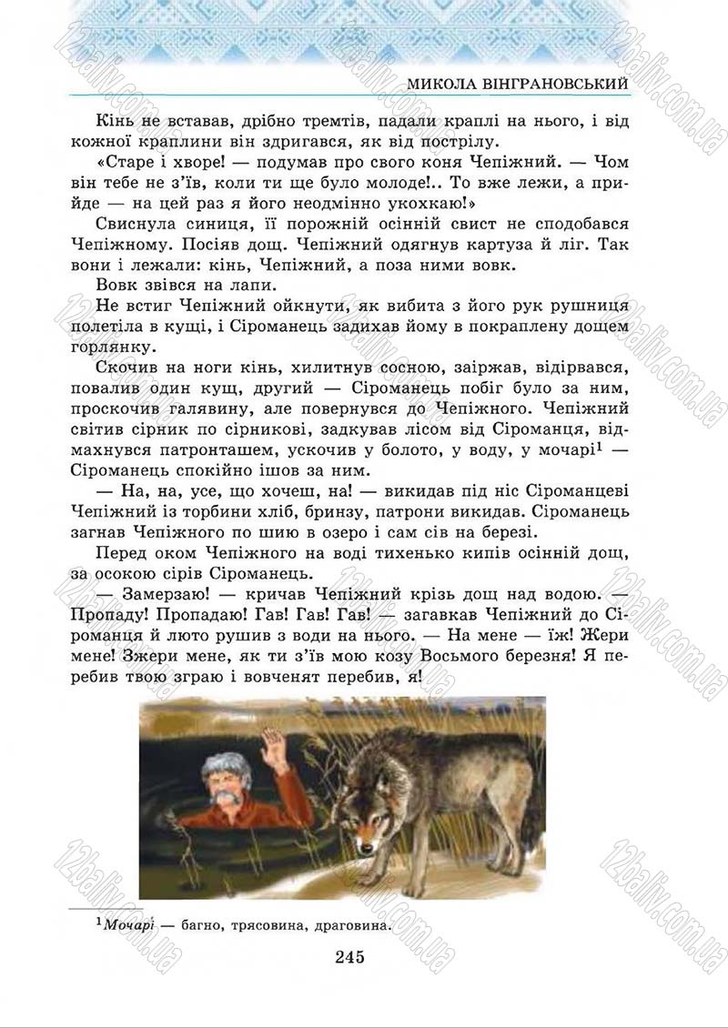 Сторінка 245 - Підручник Українська література 5 клас О.М. Авраменко 2013