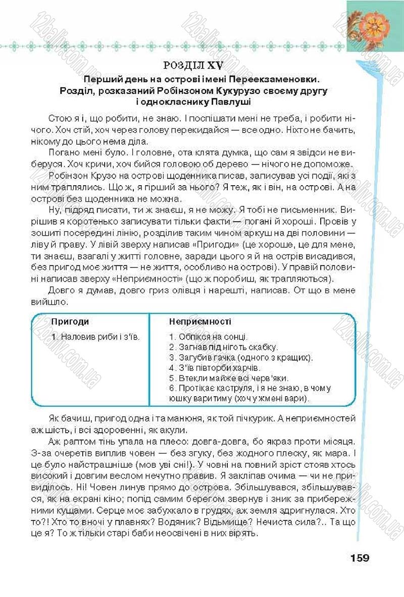 Сторінка 159 - Підручник Українська література 6 клас Коваленко 2014 - скачати онлайн