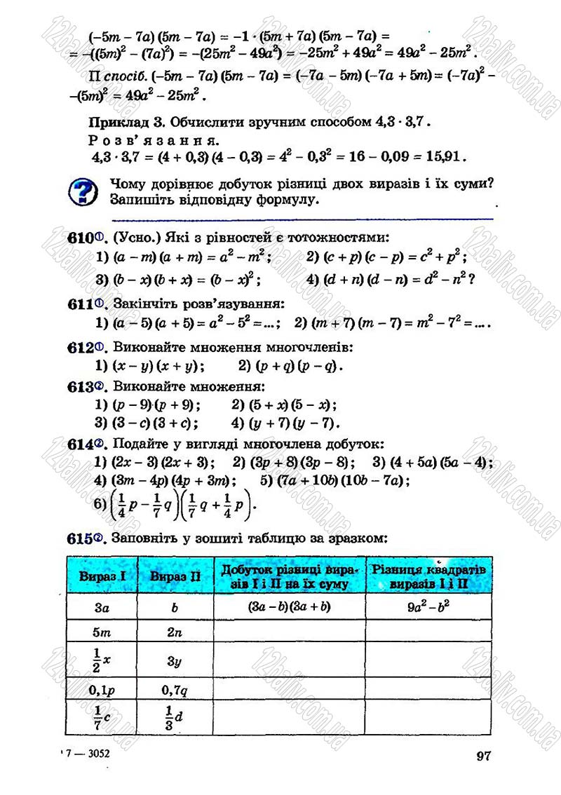 Сторінка 97 - Підручник Алгебра 7 клас О.С. Істер 2007