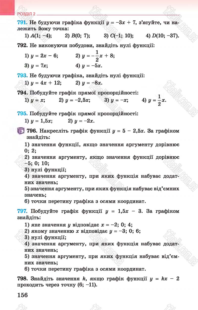 Сторінка 156 - Підручник Алгебра 7 клас Істер 2015