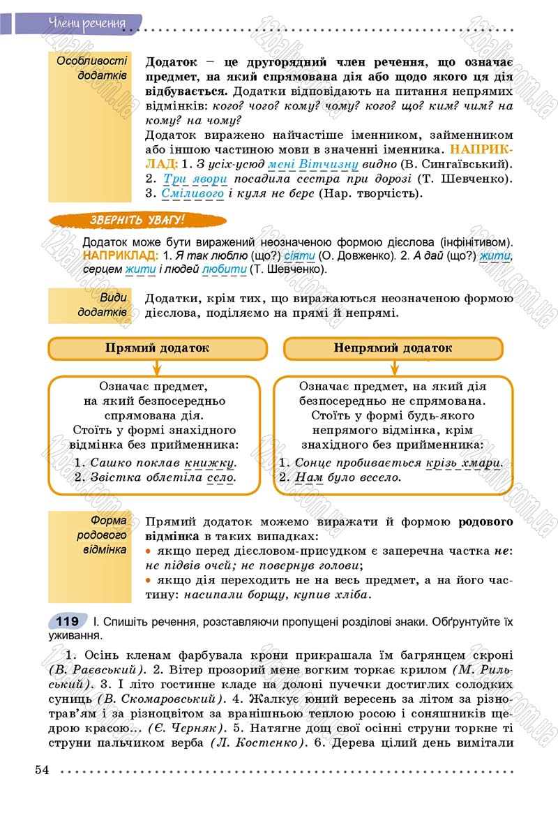 Сторінка 54 - Підручник Українська мова 8 клас В.В. Заболотний, О.В. Заболотний 2016