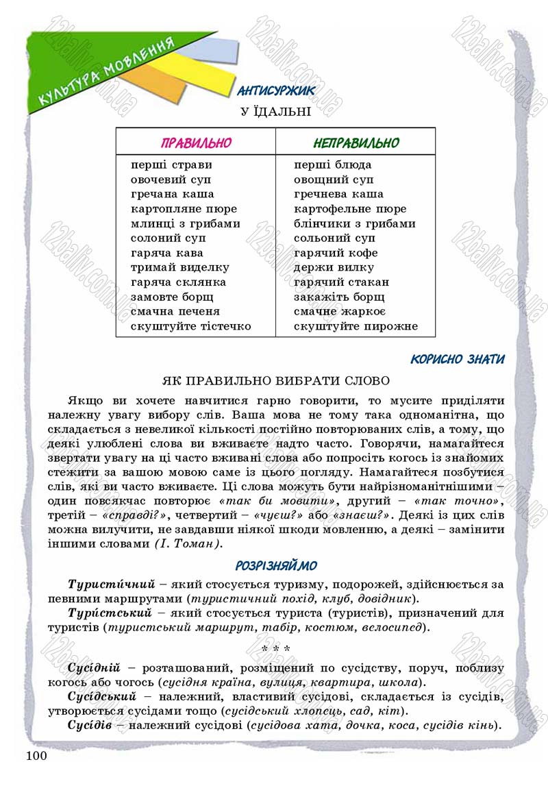 Сторінка 100 - Підручник Українська мова 8 клас В.В. Заболотний, О.В. Заболотний 2016