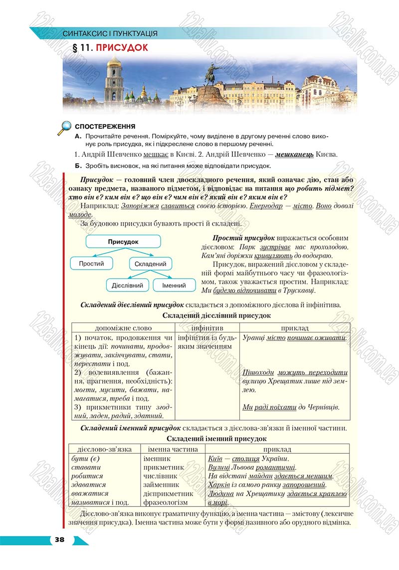 Сторінка 38 - Підручник Українська мова 8 клас Авраменко 2016 - скачати онлайн