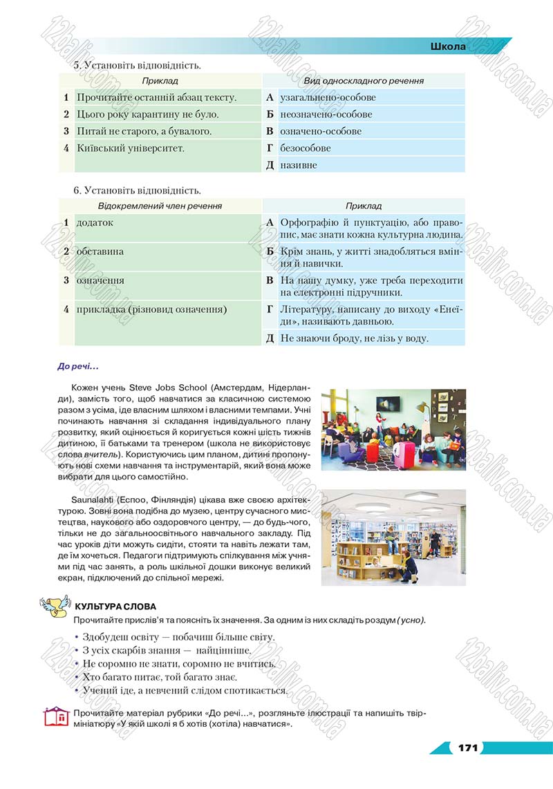 Сторінка 171 - Підручник Українська мова 8 клас Авраменко 2016 - скачати онлайн