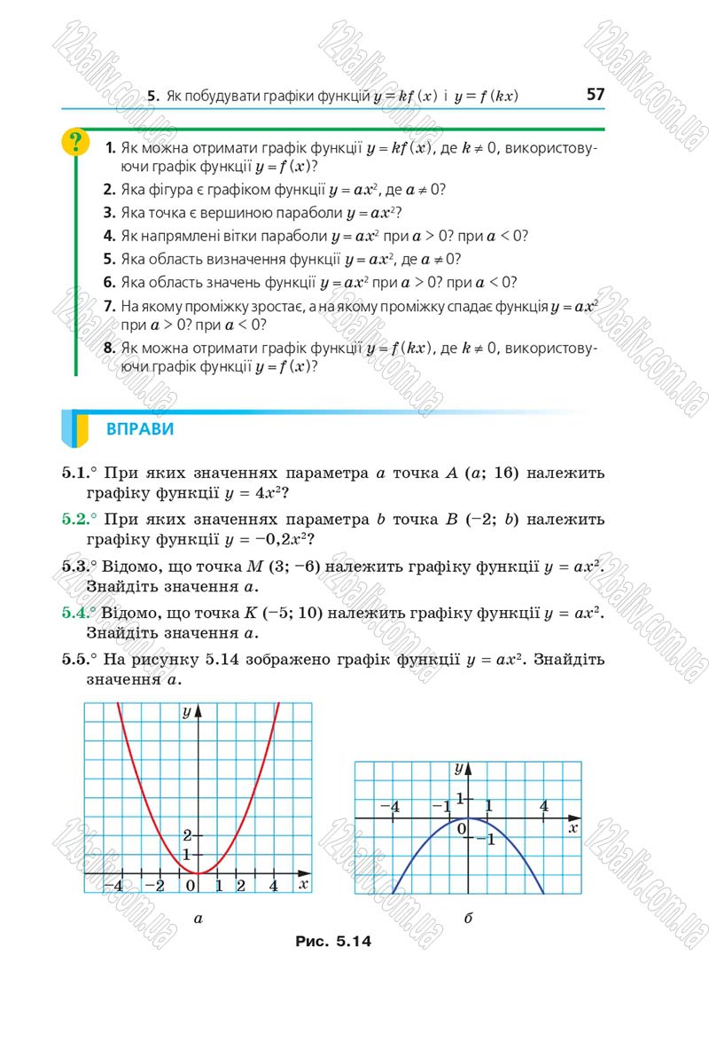 Сторінка 57 - Підручник Алгебра 9 клас А.Г. Мерзляк, В.Б. Полонський, М.С. Якір 2017 - Поглиблене вивчення