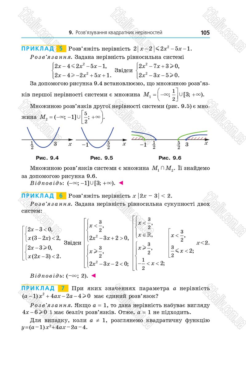 Сторінка 105 - Підручник Алгебра 9 клас А.Г. Мерзляк, В.Б. Полонський, М.С. Якір 2017 - Поглиблене вивчення