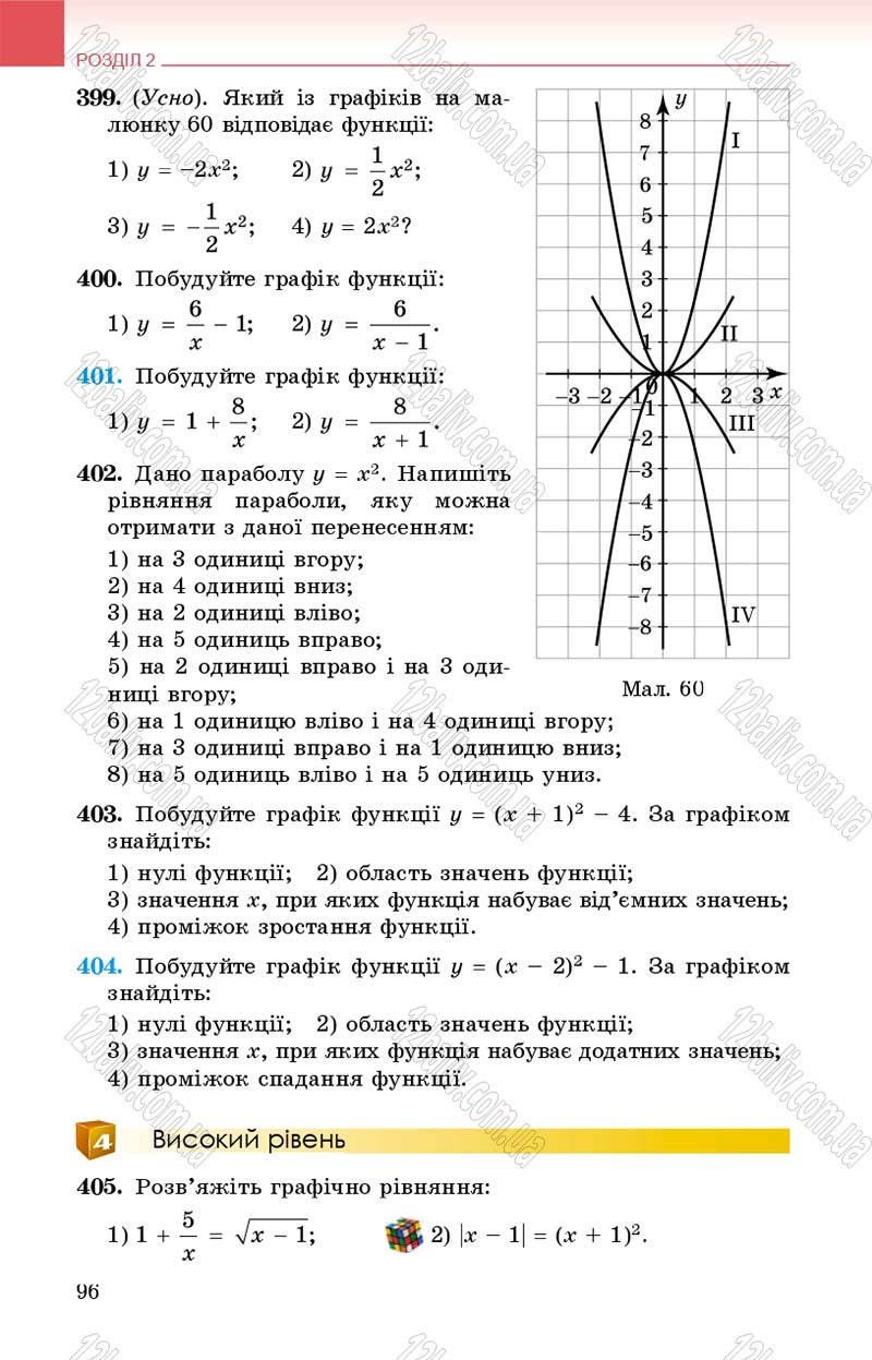 Сторінка 96 - Підручник Алгебра 9 клас О.С. Істер 2017