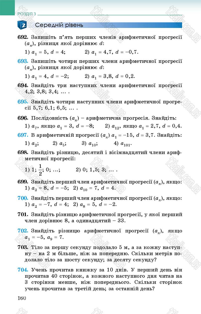 Сторінка 160 - Підручник Алгебра 9 клас О.С. Істер 2017