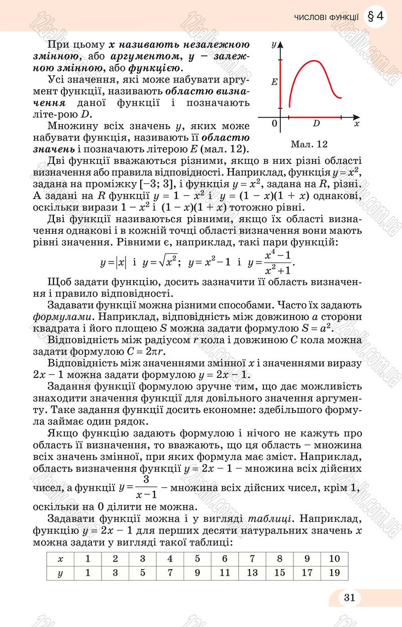 Сторінка 31 - Підручник Математика 10 клас Бевз 2011 - Рівень стандарту