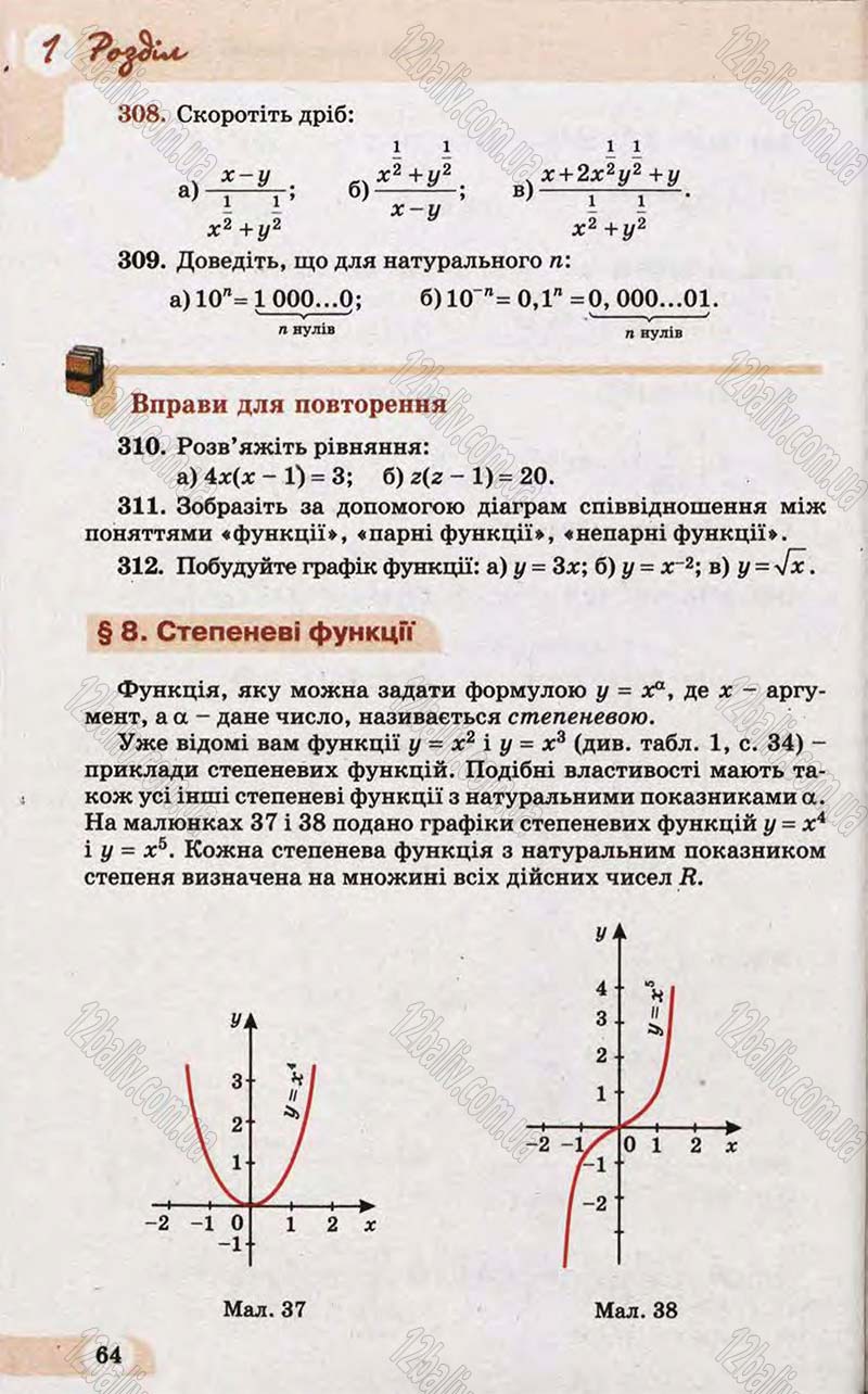 Сторінка 64 - Підручник Математика 10 клас Бевз 2011 - Рівень стандарту