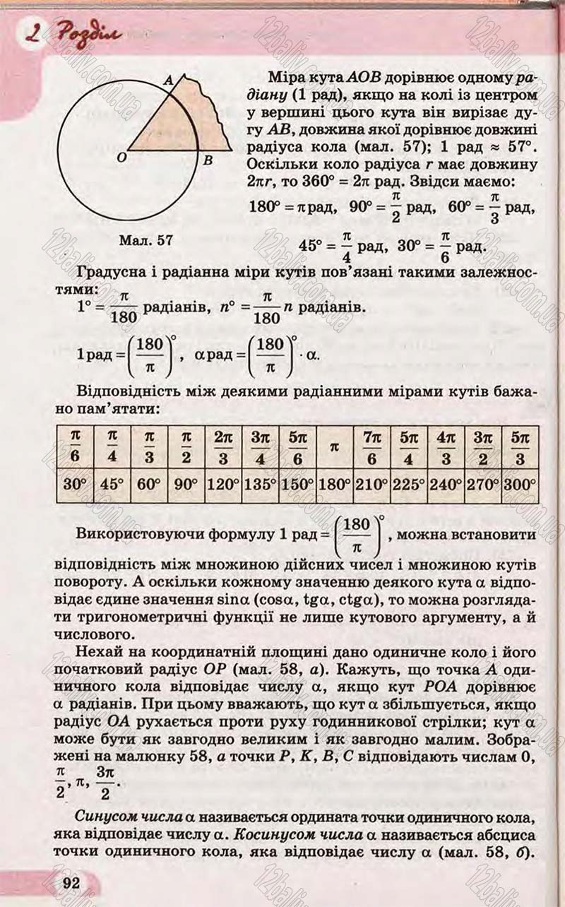 Сторінка 92 - Підручник Математика 10 клас Бевз 2011 - Рівень стандарту