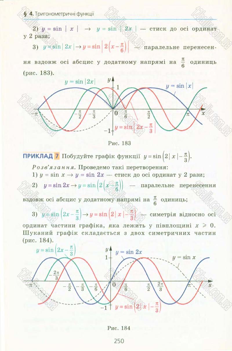 Сторінка 250 - Підручник Алгебра 10 клас А.Г. Мерзляк, Д.А. Номіровський, В.Б. Полонський, М.С. Якір 2010 - Профільний рівень