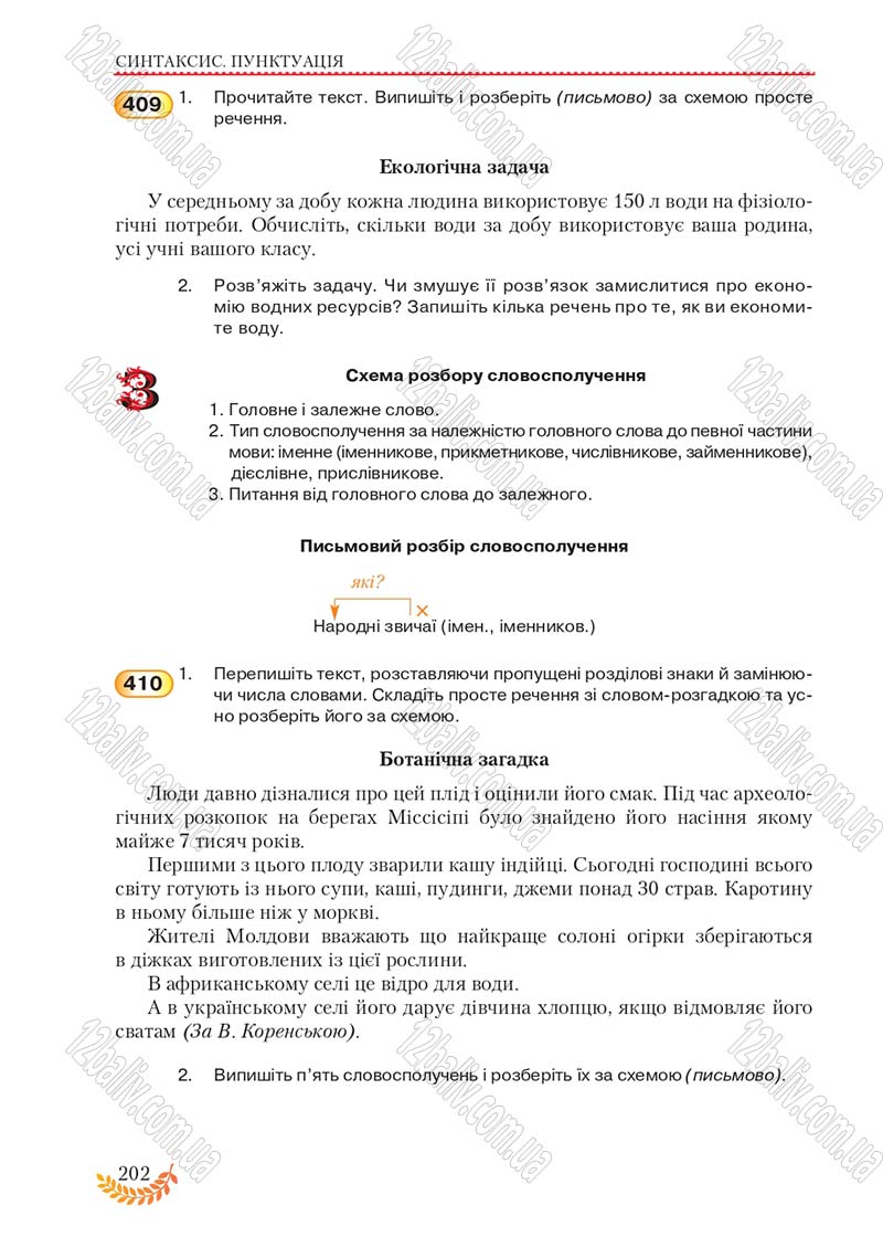Сторінка 202 - Підручник Українська мова 8 клас С.Я. Єрмоленко, В.Т. Сичова, М.Г. Жук 2016
