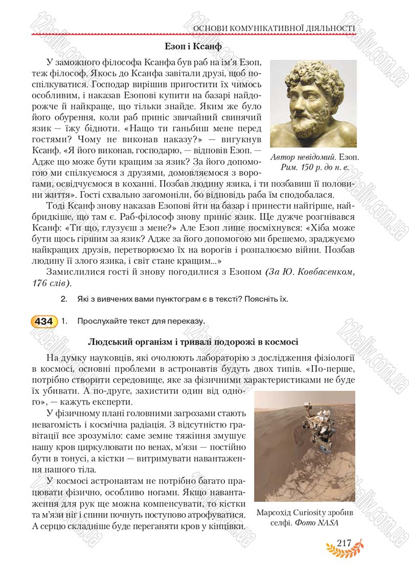 Сторінка 217 - Підручник Українська мова 8 клас С.Я. Єрмоленко, В.Т. Сичова, М.Г. Жук 2016