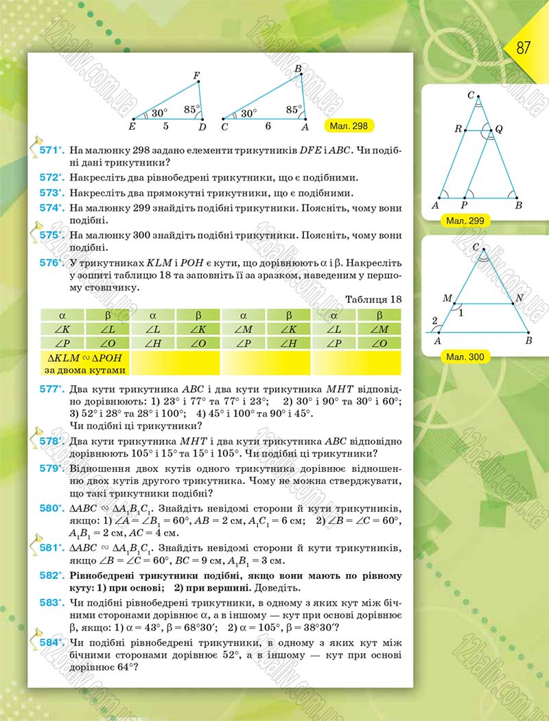 Сторінка 87 - Підручник Геометрія 8 клас М.І. Бурда, Н.А. Тарасенкова 2016