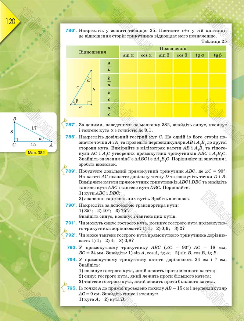 Сторінка 120 - Підручник Геометрія 8 клас М.І. Бурда, Н.А. Тарасенкова 2016