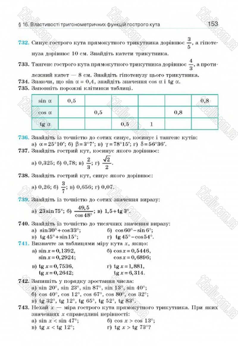 Сторінка 153 - Підручник Геометрія 8 клас Г.П. Бевз, В.Г. Бевз, Н.Г. Владімірова 2016
