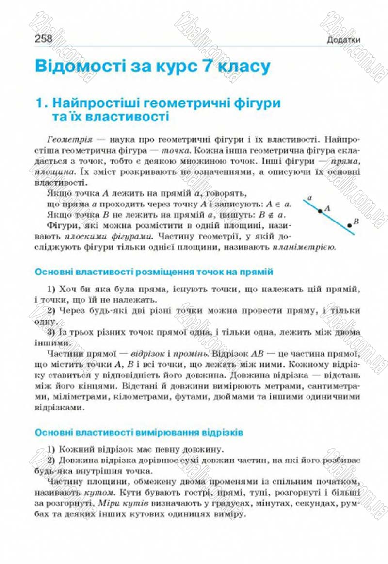 Сторінка 258 - Підручник Геометрія 8 клас Г.П. Бевз, В.Г. Бевз, Н.Г. Владімірова 2016