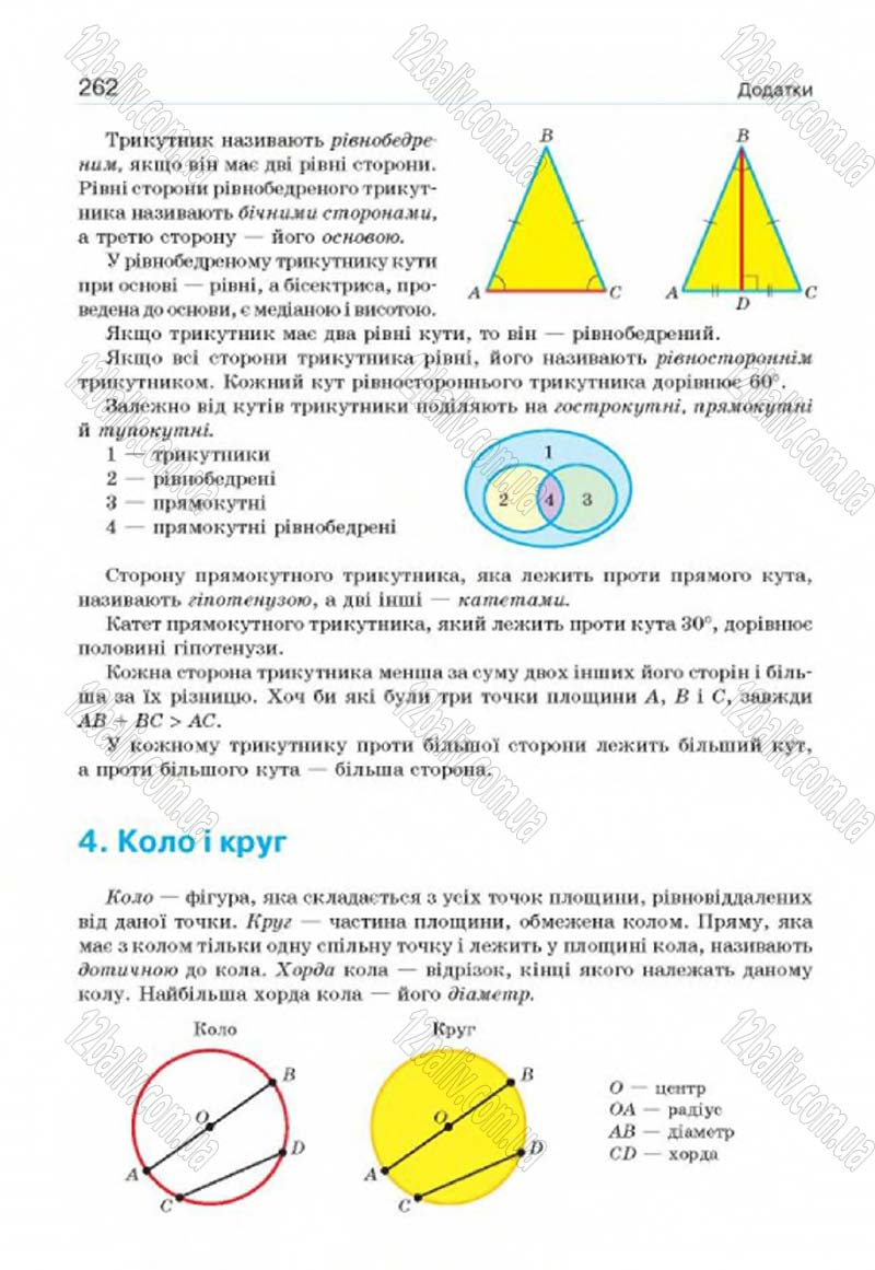Сторінка 262 - Підручник Геометрія 8 клас Г.П. Бевз, В.Г. Бевз, Н.Г. Владімірова 2016