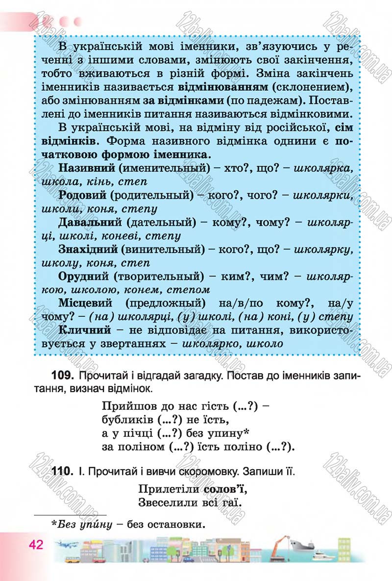Сторінка 42 - Підручник Українська мова 4 клас Н.В. Гавриш, Т.С. Маркотенко 2015